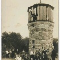 Varėnos tuberkuliozės sanatorijos „Dainava“ ligoniai prie geležinkelio vandens bokšto 1939 m Fot Judelis Mileris